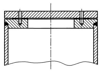 图 1 平盖与反向法兰连接型式 a